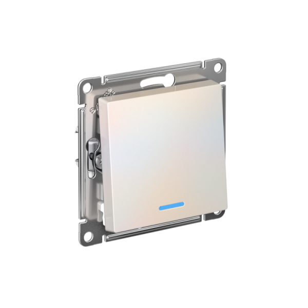 Выключатель 1-кл. СП AtlasDesign 10А IP20 (сх. 1а) 10AX с подсветкой механизм жемчуж. SE ATN000413