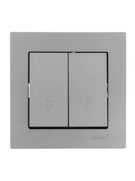 Переключатель проходной 2-кл. СП Vesna механизм платина LEZARD 742-3588-106