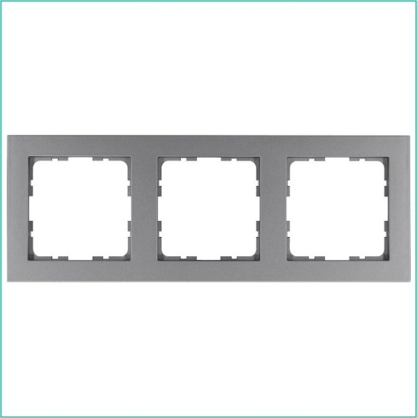 Рамка 3-м G-Classic алюм. Jasmart G1003S