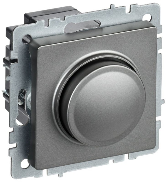 Светорегулятор СП BRITE пов-наж. 600Вт СС10-1-0-БрС механизм сталь IEK BR-D20-0600-K46