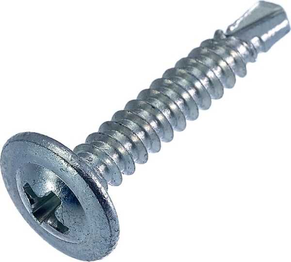 Саморез металл-металл 4.2х32 прессшайба сверло цинк (уп.50шт) европодвес СТРОЙМЕТИЗ 299545