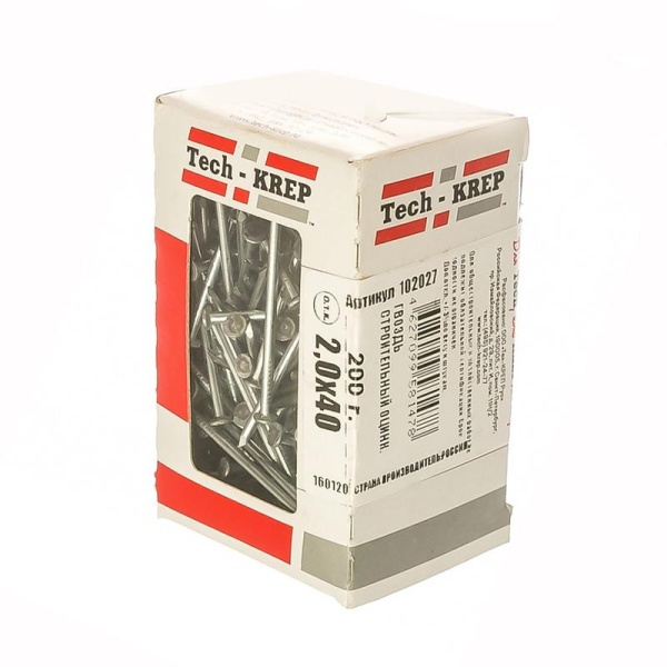 Гвоздь строительный 2х40 оцинк. (уп.0.2кг) Tech-Krep/Zitar 102027