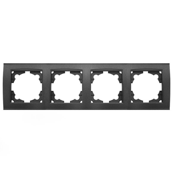 Рамка 4-м Бриллиант горизонт. графит Universal 7947502-Gr