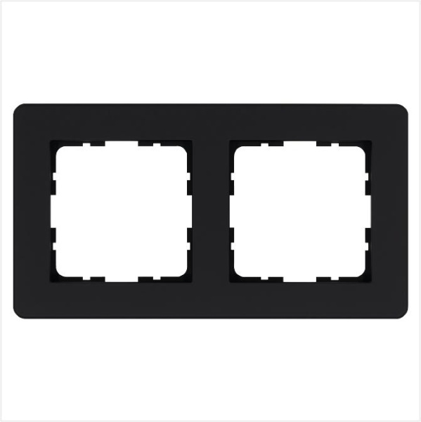 Рамка 2-м G-Flex черн. матов. soft touch Jasmart G1102PB