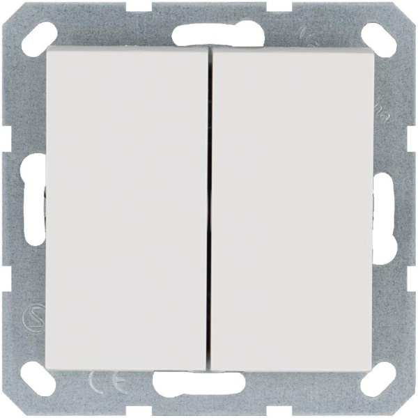 Выключатель 2-кл. 10А IP20 механизм бел. глянцевый Jasmart G3023W