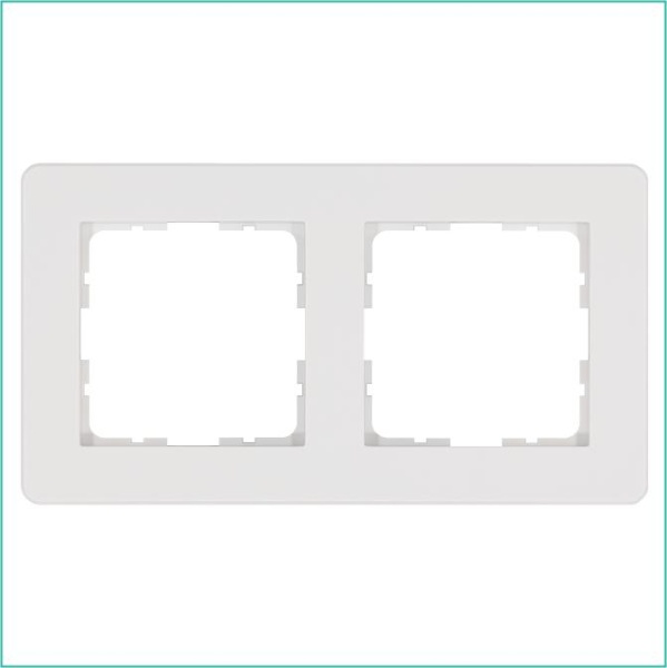 Рамка 2-м G-Flex бел. глянцевый Jasmart G1102W