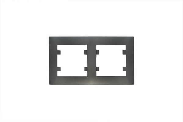 Рамка 2-м Karea RIZZ STAR дым. металлик Makel 88050702