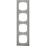 Schneider Electric Merten SM M-Pure Decor Нерж.сталь/Алюминий Рамка 4-ая