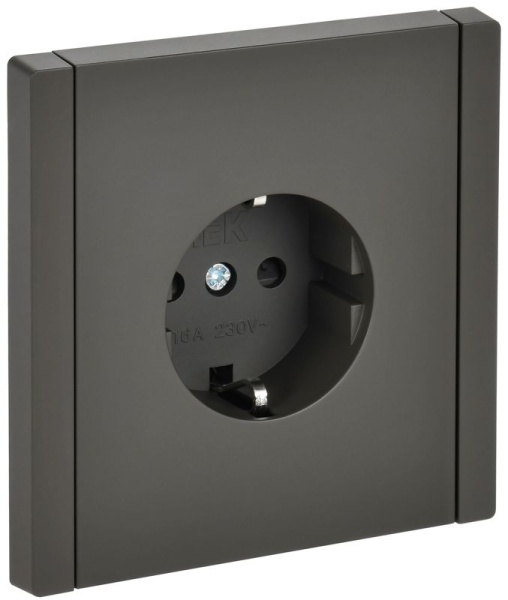 Розетка СП FORTE&PIANO FP315 16А с заземл. защ. шторки винт. крепл. сер. IEK FP-R14-16-K03