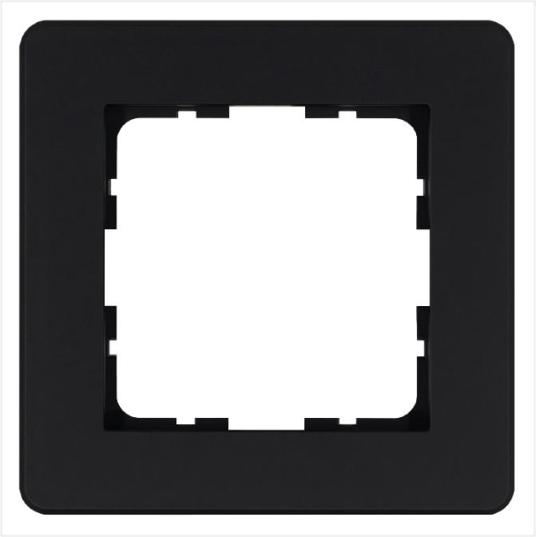Рамка 1-м G-Flex черн. матов. soft touch Jasmart G1101PB