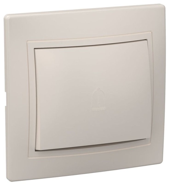 Переключатель проходной 1-кл. СП Кварта 10А IP20 ВСп10-1-0-ККм крем. GENERICA EVK12-K33-10-DM