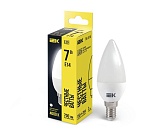 Лампа светодиодная Eco 7Вт C35 свеча 4000К нейтр. бел. E14 230В IEK LLE-C35-7-230-40-E14