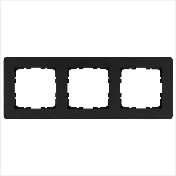 Рамка 3-м G-Flex черн. матов. soft touch Jasmart G1103PB