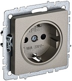 IEK BRITE BASE Шампань Розетка 1-м с/з без защ.штор 16А РС11-1-0-БрШ