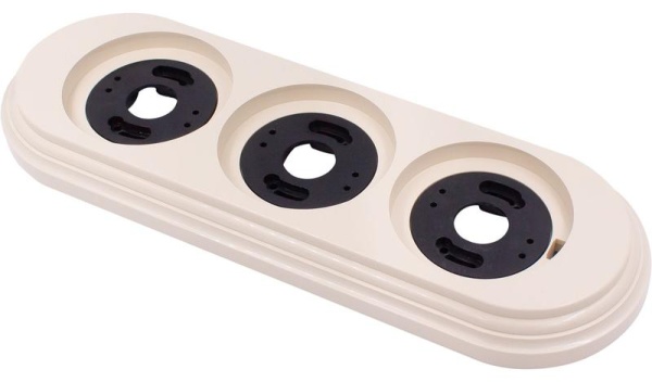 Рамка 3-м пластик песочн. зол. Bironi BF1-630-24