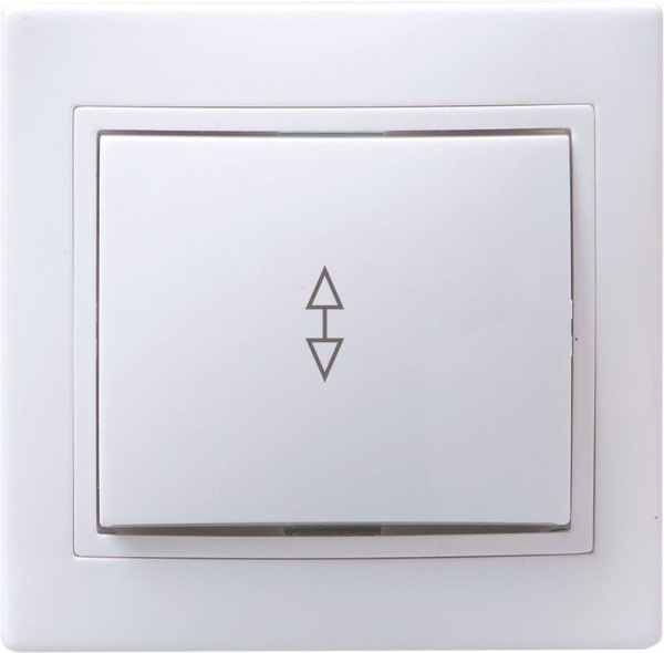 Переключатель проходной 1-кл. СП Кварта 10А IP20 ВСп10-1-0-КБ бел. GENERICA EVK12-K01-10-DM