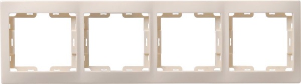 Рамка 4-м КВАРТА РГ-4-ККм горизонт. крем. GENERICA EMK40-K33-DM