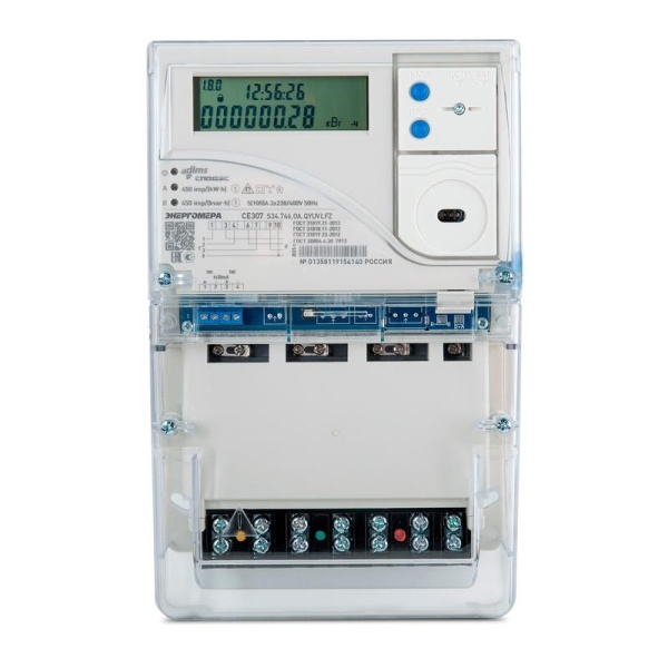 Счетчик CE307 S34.746.OA.QYUVLFZ SPds RS-485 3ф многотариф. Энергомера 101004007013543