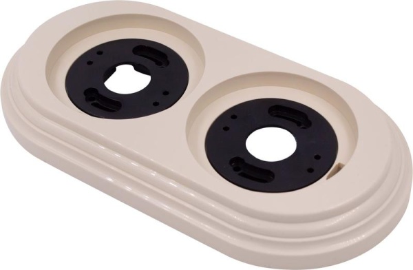 Рамка 2-м пластик песочн. зол. Bironi BF1-620-24