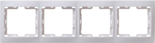 Рамка 4-м КВАРТА РГ-4-КБ горизонт. бел. GENERICA EMK40-K01-DM