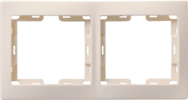 Рамка 2-м КВАРТА РГ-4-ККм горизонт. крем. GENERICA EMK20-K33-DM