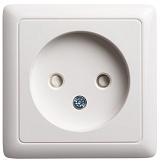 Systeme Electric Wessen ХИТ наруж Бел Розетка б/з со шторками, 16А, 250В