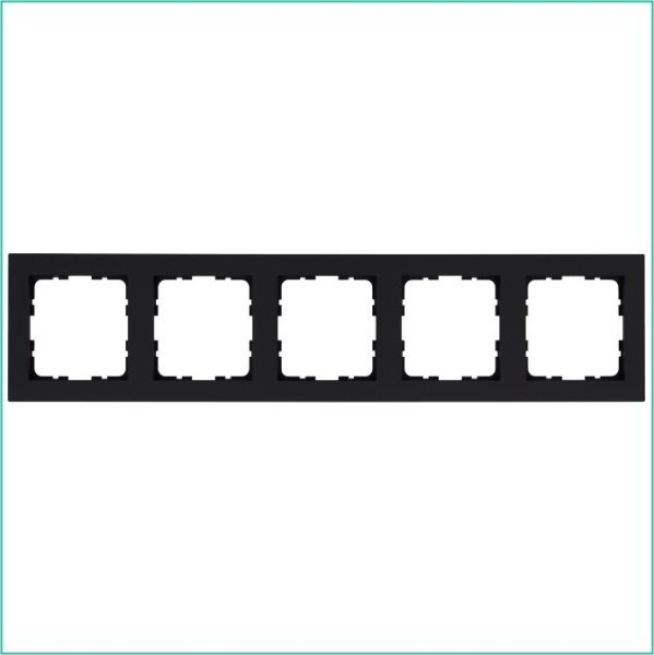 Рамка 5-м G-Classic черн. матов. soft touch Jasmart G1005PB