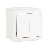 Legrand Quteo Белый Выключат 2-клавишный IP44 10А