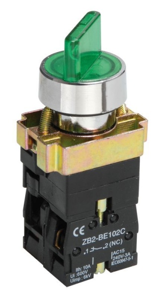 Переключатель LAY5-BK2365 на 2 полож. 1НО+1НЗ зел. KARAT IEK BSW90-BK-2-K06