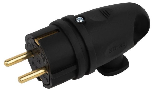 Вилка VX11-B-IP44 16А IP44 с кольцом угловая с заземл. каучук черн. ЭРА Б0055416 Вилка VX11-B-IP44 16А IP44 с кольцом угловая с заземл. каучук черн. ЭРА Б0055416