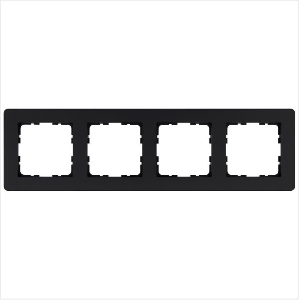 Рамка 4-м G-Flex черн. матов. soft touch Jasmart G1104PB