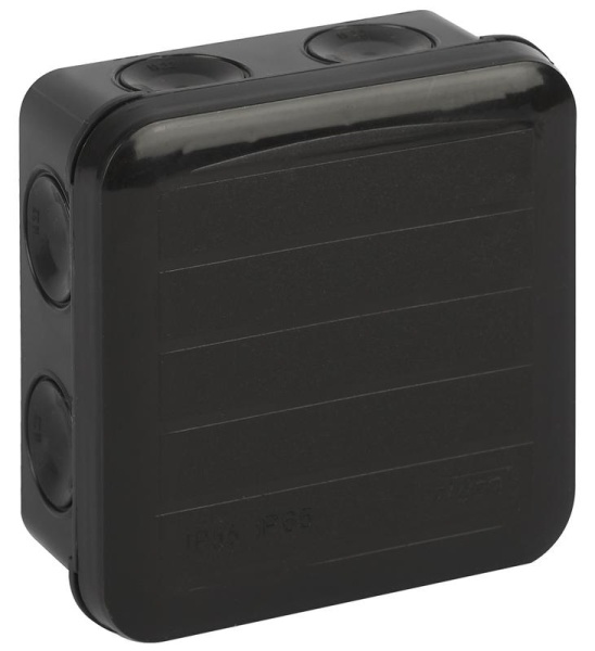 Коробка распределительная ОП 85х85х45мм двухкомпонентн. 8 вводов IP65 черн. Ruvinil 67240Ч