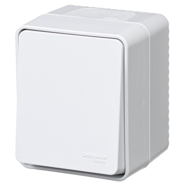 Выключатель кнопочный 1-кл. ОП AtlasDesign PROFI IP54 10АХ бел. SE ATN540115