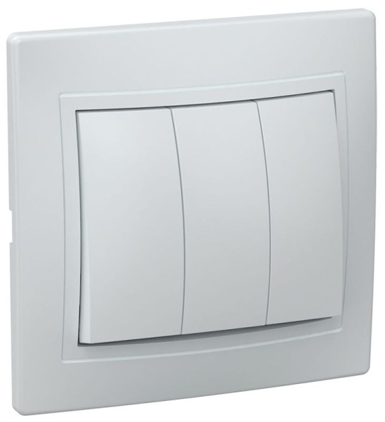 Выключатель 3-кл. СП Кварта 10А IP20 ВС10-3-0-ККм крем. GENERICA EVK30-K33-10-DM