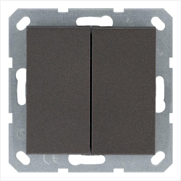 Переключатель перекрестный 2-кл. 10А IP20 механизм мокко Jasmart G3014Z